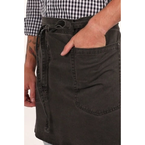 Chef Works AHWAQ014PEW0 Dorset Half Bistro Apron - Pewter