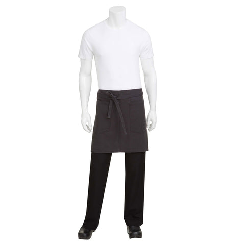 Chef Works AHWKV013SGY0 Rockford Half Bistro Apron - Steel Gray