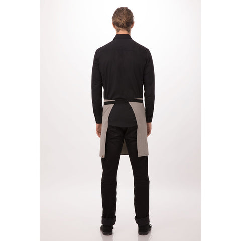 Chef Works AHWPT002BLK0 Portland Half Bistro Apron - Black