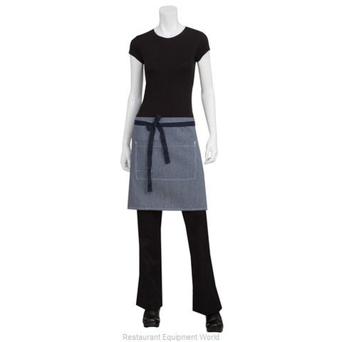 Chef Works AHWPT002IBL0 Portland Half Bistro Apron - Indigo Blue