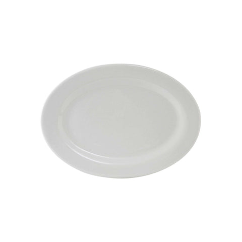 Tuxton China ALH-136 Alaska Bright White Oval China Platter (13 3/4 x 10)