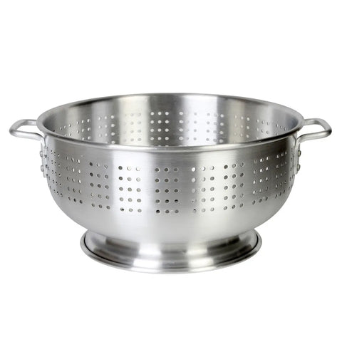 Thunder Group ALHDCO002 12 Qt Aluminum Colander with Perforated Bowl and Riveted Handles