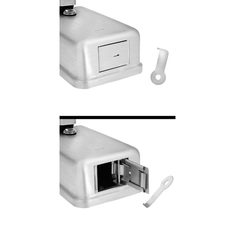 Alpine Industries ALP423-SSB Manual Surface-Mounted Stainless Steel Liquid Soap Dispenser