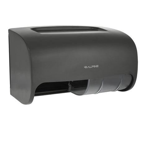 Alpine Industries ALP452-GRY Side-by-Side Double Roll Toilet Tissue Dispenser, Gray