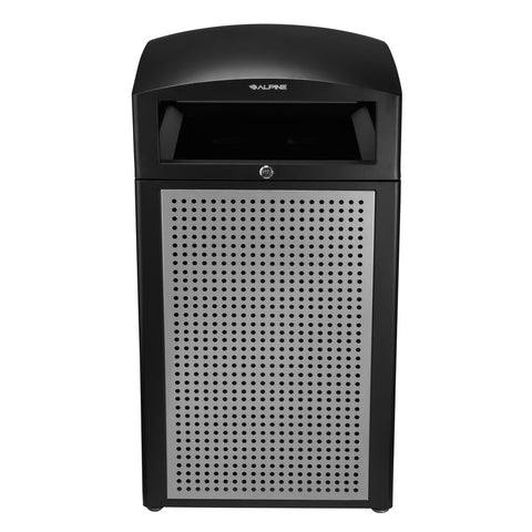 Alpine Industries ALP471-40-SIL 40 Gallon All-Weather Outdoor Trash Container