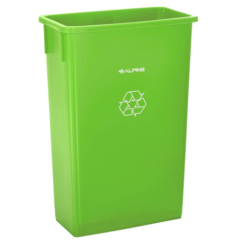 Alpine Industries ALP477-LGRN 23-Gallon Slim Recycling Trash Can, Lime Green
