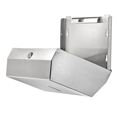 Alpine Industries ALP481S Compact C-Fold/Multi-Fold Paper Towel Dispenser, Brushed Stainless Steel