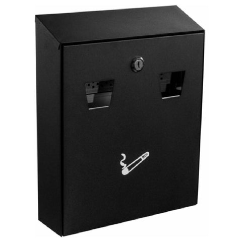 Alpine Industries ALP490-01-BLK Wall-Mounted Cigarette Disposal Station