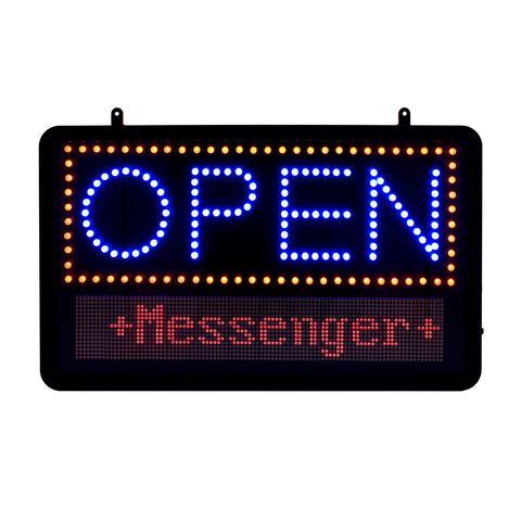 Alpine Industries ALP497-10 LED Open Programmable Sign with Message Board
