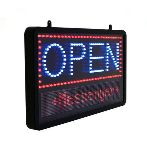 Alpine Industries ALP497-10 LED Open Programmable Sign with Message Board
