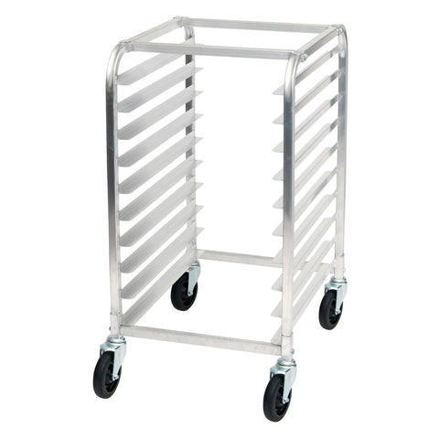 Winco ALRK-10 10-Tier End-Load Aluminum Sheet Pan Rack with 3" Spacing