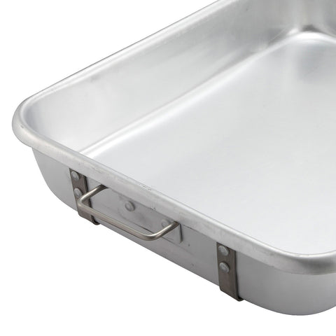 Winco ALRP-1824 Heavy-Duty Aluminum Double Roast Pan with Straps and Handles