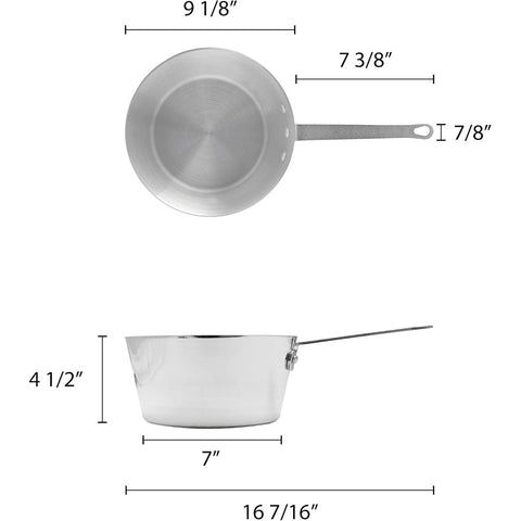 Thunder Group ALSKSS003 - 3-3/4 Qt Aluminum Tapered Sauce Pan