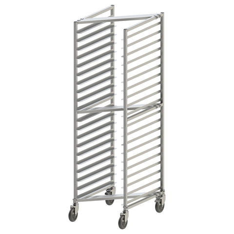 Winco ALZK-20BK 20-Tier Nesting Sheet Pan Rack with Brakes, 3" Spacing