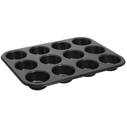 Winco AMF-12NS 12-Cup Non-Stick Carbon Steel Muffin Pan