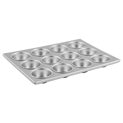 Winco AMF-12 12-Cup Aluminum Muffin Pan, 3 oz