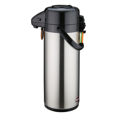 Winco APSP-930 Stainless Steel Lined Push Button Airpot, 3 Liter