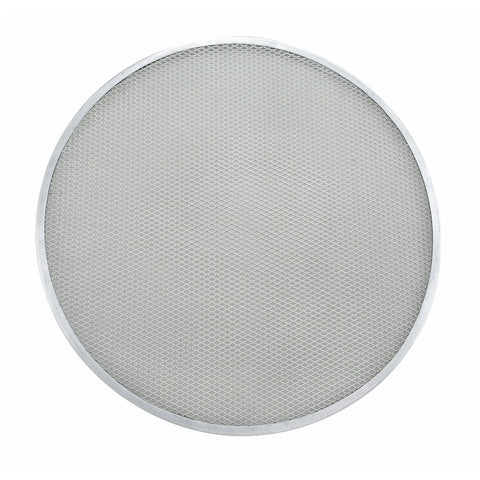 Winco APZS-19 19" Round Seamless Aluminum Pizza Screen
