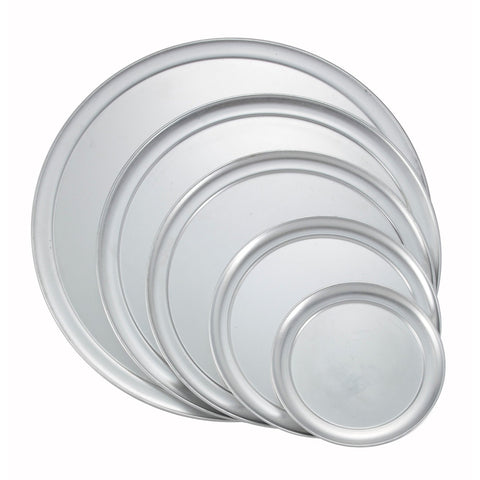 Winco APZT-8 8-Inch Aluminum Wide-Rim Pizza Pan