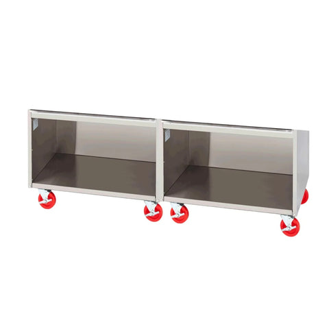 American Range AR-24G-8B-DSB NG 72 inch Gas Range with 8 Open Burners, 24 inch Left Griddle and (2) Storage Bases (Natural Gas)