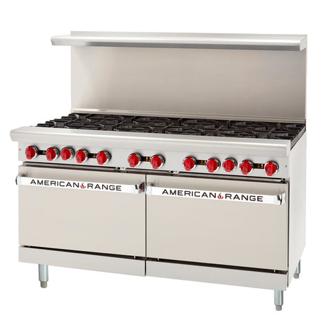 American Range AR-36G-4B-CL-126R 60 in Gas Range with 4 Open Burners, 36 in Griddle, Standard and Convection Ovens