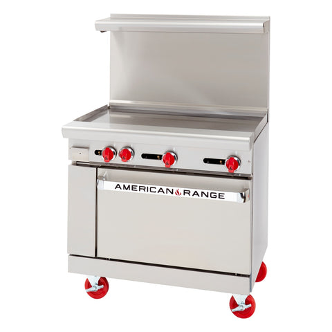 American Range AR-36G 36 in Commercial Gas Range with Full Griddle and Standard Oven