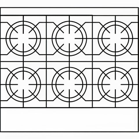 American Range AR-6-C 36 in Natural Gas 6-Burner Range with Convection Oven
