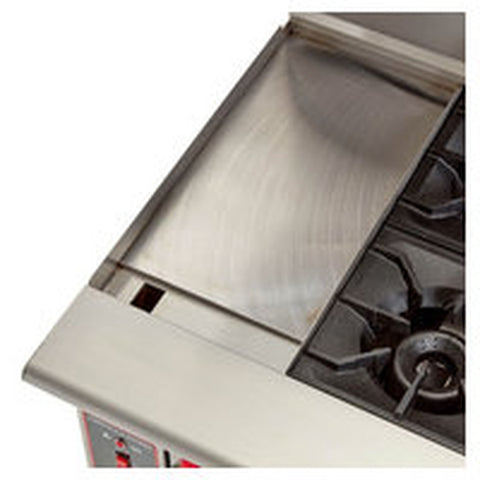 American Range AR-24G-6B 60 in Gas Restaurant Range with 6 Burners, 24 in Griddle, and 2 Standard Ovens