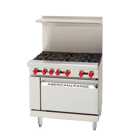 American Range AR-6 NG 36 in 6-Burner Gas Range with Standard Oven (Natural Gas)