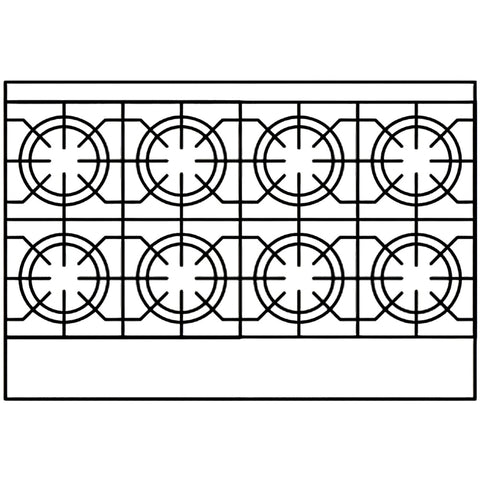 American Range AR-8 NG 48-Inch 8-Burner Gas Range with (2) Space Saver Ovens (Natural Gas)