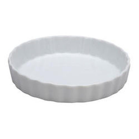 Vertex China ARG-Q5 Market Buffet Fluted Quiche Dish, 6 oz, Bright White Porcelain
