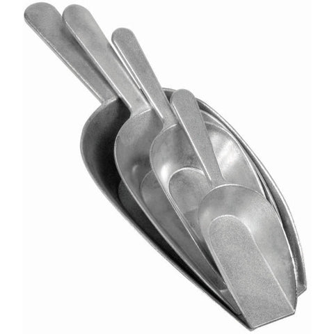 Winco ASFB-16 16 oz Aluminum Flat Bottom Scoop