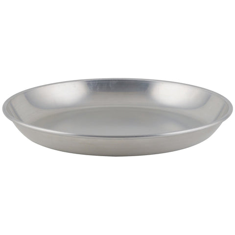 Winco ASFT-12 12" Round Brushed Aluminum Seafood Tray