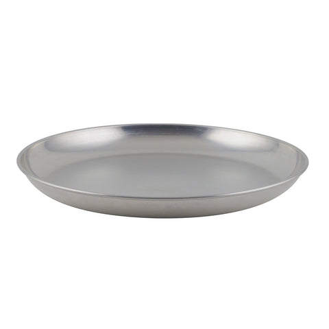 Winco ASFT-14 Aluminum Seafood Tray, 13-3/4" Dia., 120 oz., Brushed Aluminum