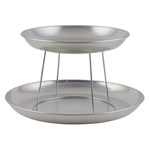 Winco ASFT-16 Aluminum Seafood Serving Tray, 160 oz, 15-3/4" Dia