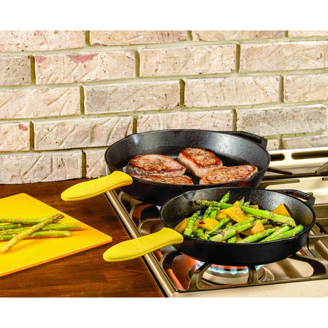 Lodge Manufacturing ASHH21 Silicone Yellow Hot Handle Holder for Cast Iron Skillets