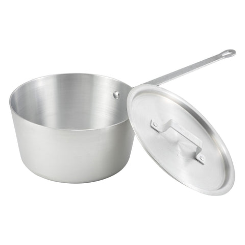 Winco ASP-4 4.25 Qt Tapered Aluminum Sauce Pan
