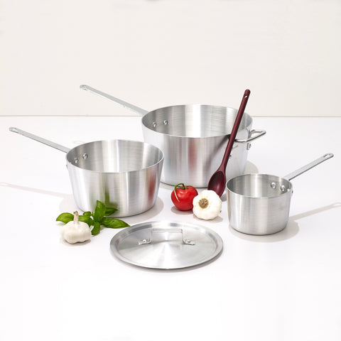 Winco ASP-5 Tapered Aluminum Sauce Pan, 5 Quart