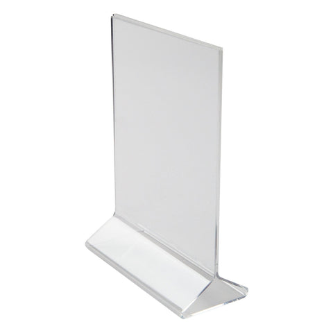 Winco ATCH-57 Double-Sided Clear Acrylic Menu Card Stand 5" x 7"