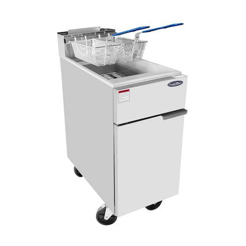 Atosa USA, Inc. ATFS-50-NG 50 lb Natural Gas Floor Deep Fryer (136,000 BTU)