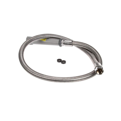 T&S Brass B-0048-H 48-Inch Flexible Stainless Steel Hose with Gray Handle