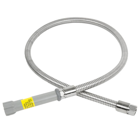 T&S Brass B-0050-H 50" Flexible Stainless Steel Hose with Gray Handle
