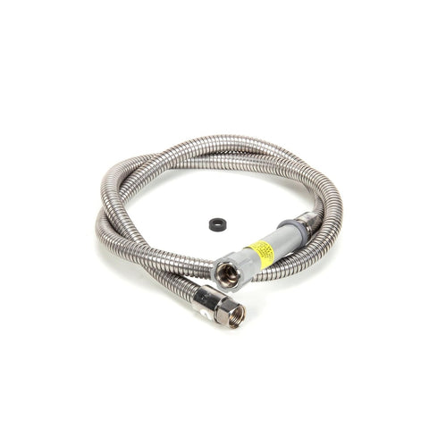 T&S Brass B-0056-H 56" Flexible Stainless Steel Hose with Gray Handle