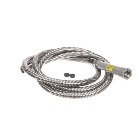 T&S Brass B-0096-H 96-Inch Flexible Stainless Steel Hose with Gray Handle