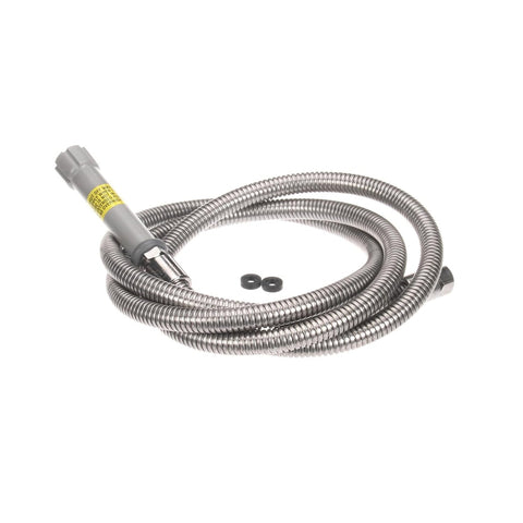 T&S Brass B-0096-H 96-Inch Flexible Stainless Steel Hose with Gray Handle