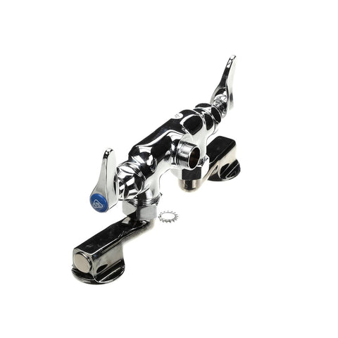 T&S Brass B-0235-LN Wall Mount Double Pantry Faucet Base with Adjustable Centers