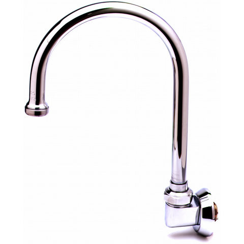 T&S Brass B-0525 Swivel Gooseneck Wall Mount Faucet Spout with Stream Regulator
