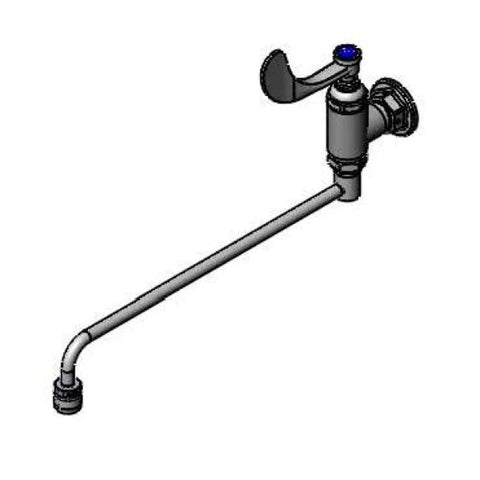 T&S Brass B-0579 Wall Mount Range Faucet with Aerator and 4-Inch Wrist Handle