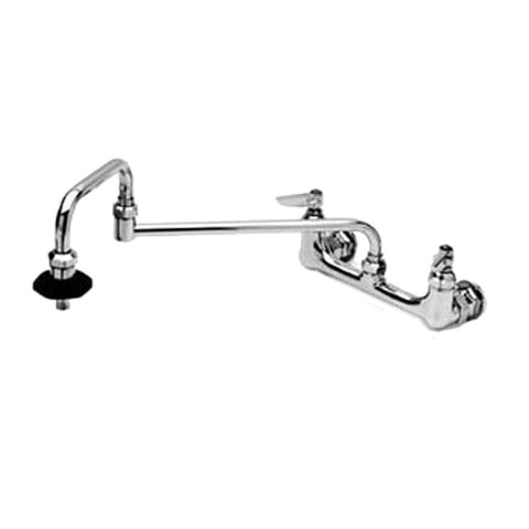 T&S Brass B-0597 18" Wall Mounted Pot Filler Faucet with Double Joint Nozzle