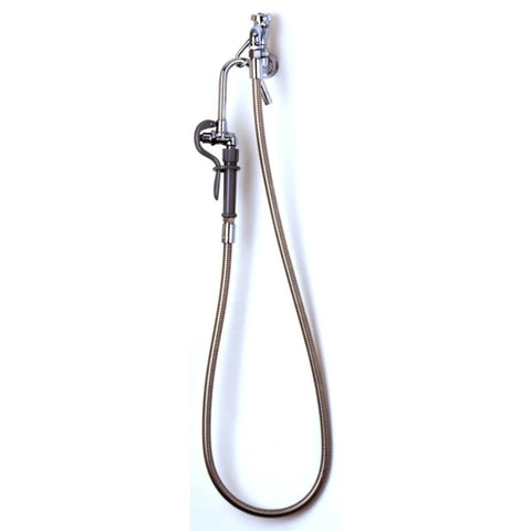 T&S Brass B-0600-36H Wall Mount Pot and Kettle Filler with 36" Stainless Steel Hose and Hook Nozzle